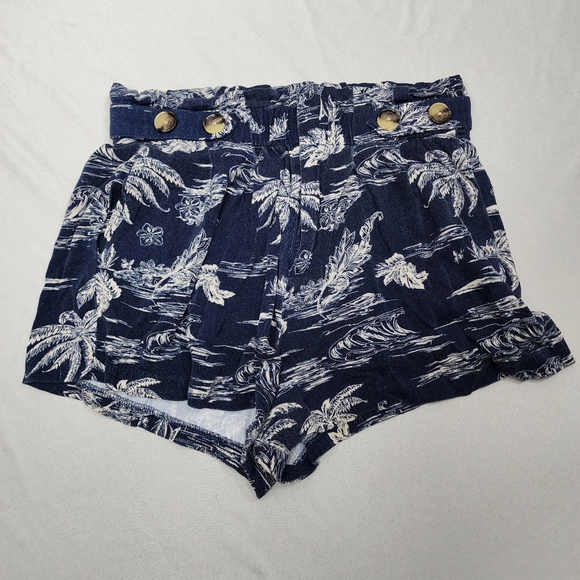 a.n.a Pants - a.n.a Shorts Women's Size 6 Navy Oasis Beach Nautical High Waist Elastic Flowy